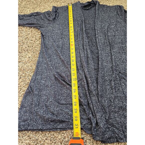 Lane Bryant 18/20 Soft Open Front Cardigan Heathered Gray Plus Size Cozy Fall - Picture 7 of 8